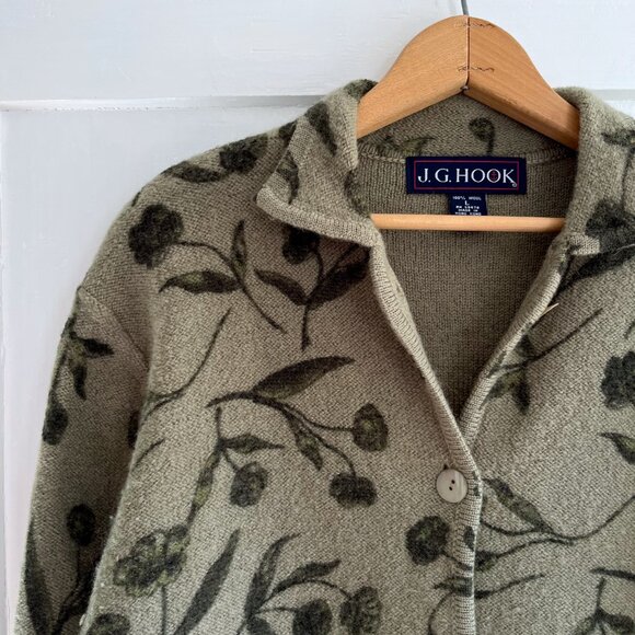 Vintage Floral Wool Coat - Picture 2 of 6